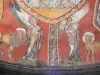 Saint-Macaire - All'interno della chiesa di Saint- Sauveur e Saint- Martin : dettaglio dei dipinti murali medievali