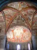 Saint-Macaire - Interior of the Saint-Sauveur-et-Saint-Martin church: medieval wall paintings 