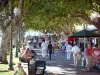 Saint-Raphaël - Jean-Bart cours (street), lined with plane trees, shops