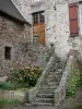 Saint-Suliac - Escalera de piedra de una casa