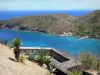 Les Saintes - View of Morne Morel and the Marigot bay from the exotic garden of the Napoléon fort