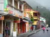 Salazie cirque - Colorful houses and shops of the village of Hell-Bourg