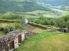 Salers - Green landscape on the outskirts of the medieval city