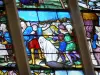 Santa Capilla de Vic-le-Comte - Interior de la Sainte-Chapelle (San Pedro): vidrieras de edad (de vidrio)