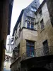 Sarlat-la-Canéda - Facade and balcony of the Plamon mansion