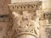 La Sauve-Majeure abbey - Carved capitals of the abbey church: intertwined asps 