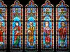 Sées cathedral - Inside the Notre-Dame cathedral of Gothic style: stained glass windows