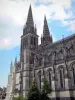 Sées cathedral - Bell towers and steeples of the Notre-Dame cathedral of Gothic style