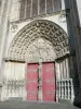 Sens - Central portal of the western facade of St. Stephen's Cathedral