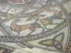 Sorde-l'Abbaye - Interior of the Saint-Jean de Sorde abbey church: Romanesque mosaic of the choir