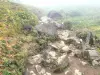 Soufrière - Bewegwijzerde route naar de top van de vulkaan