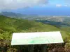 Soufrière - Standpunt over de reis van het beklimmen van de vulkaan, met uitzicht op de kust van Basse - Terre en het Caribisch gebied