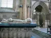 Souvigny priory - Insite the Saint-Pierre et Saint-Paul priory church: recumbent statue of Charles I, Duke of Bourbon (tomb) in the new chapel