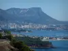 Toulon - View of the pine forests, the Mediterranean Sea, the city and the natural harbour of Toulon