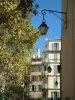 Toulon - Lamppost, tree and houses of the old town