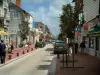 Touquet-Paris-Plage - Shopping street with houses, trees and shops