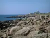 Trévignon headland - Rocks and headland of Trévignon and a ancient fort, then sea (ocean)