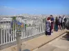 Triomfboog - Uitzicht over Parijs en Montmartre vanaf het panoramische terras van de Arc de Triomphe