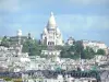 Urban landscape - View of the Montmartre hill and the Sacred Heart basilica