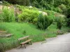Urban landscape - Natural garden dotted with benches, in the 20th district