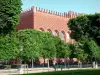 Urban landscape - Facade of the Art and Archeology Institute, and garden of the great explorers, in the Avenue de l'Observatoire