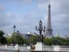 Urban landscape - Pont Alexandre-III bridge and Eiffel tower