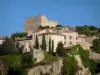 Vaison-la-Romaine - Houses and castle of the medieval town (high city)