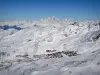Val Thorens - Ski resort (winter sports), ski area of 3 Vallées (3 Valleys) and snowy mountains (snow)