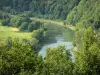 Vale do Meuse - Rio Meuse forrado com árvores