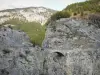 Valle del Ubaye - Pont du Chatelet forrado con paredes de roca