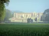 Valmagne abbey - Cistercian abbey, field and trees