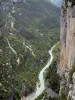 Verdon gorges - Verdon Grand canyon: cliff (rock face) overhanging the River Verdon; in the Verdon Regional Nature Park