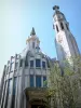 Vichy - New Saint-Blaise church (Notre-Dame-des-Malades church) of Art-Deco style and its bell tower