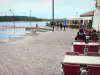 Vieux-Boucau Port d'Albret - Outdoor cafés overlooking the marine lake