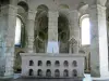 Vignory church - Inside the Saint-Etienne Romanesque church: altar and ambulatory