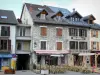 Villard-de-Lans - Facades of houses and café terrace of the village