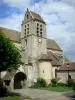 Villeconin - Saint-Aubin church and its tower; in the La Renarde valley