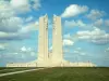 Vimy Canadian memorial - Memorial (monument) and clouds in the sky