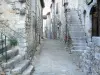 Vogüé - Street lined with stone houses