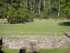 Yacimiento arqueológico de Fontaines Salées - Ruinas del sitio galorromano en un entorno verde