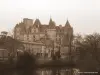 Il castello di La Rochefoucauld - porta sormontata da un timpano triangolare