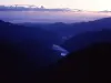 Lever du jour sur la vallée de Séwen, vu du ballon d'Alsace (© Jean Espirat)