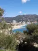 View of the Lavandou bay